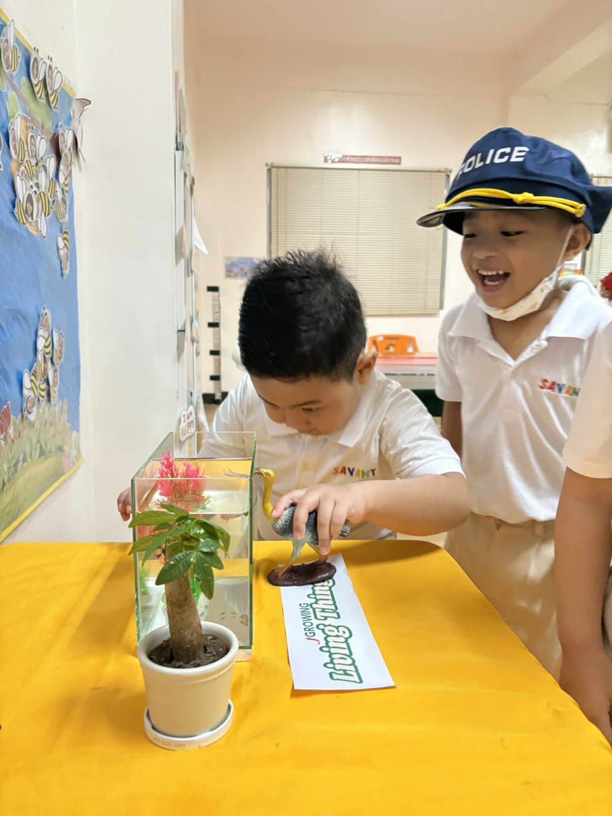 Children engaged in hands-on learning at Savant Preparatory